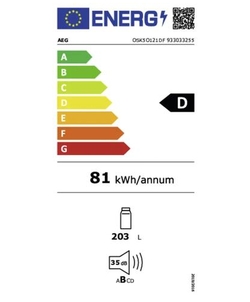 AEG OSK5O121DF inbouw koelkast