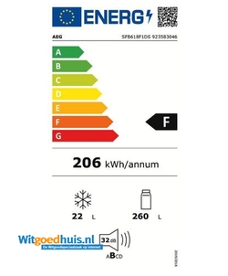 AEG SFB618F1DS inbouw koelkast