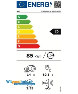 AEG FFB53940ZW vaatwasser