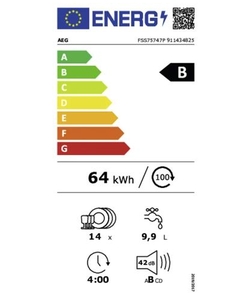 AEG FSS75747P inbouw vaatwasser