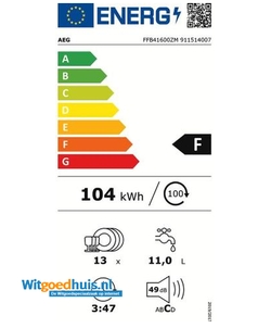 AEG FFB41600ZM vaatwasser