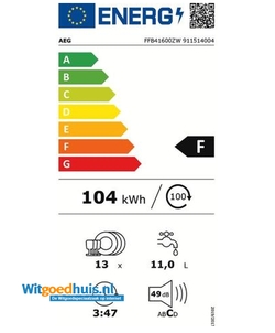 AEG FFB41600ZW vaatwasser