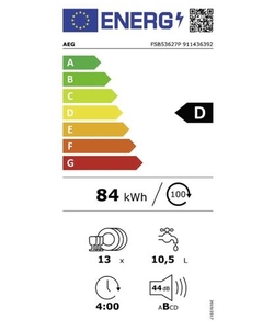 AEG FSB53627P inbouw vaatwasser