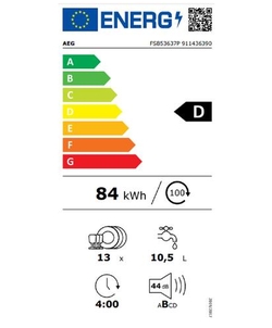 AEG FSB53637P vaatwasser