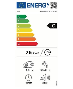 AEG FSE74707P vaatwasser