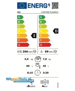 AEG L7WE76EBI was-droogcombinatie