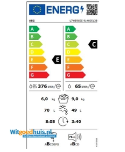 AEG L7WE96ES was-droogcombinatie