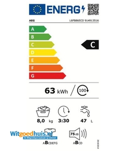 AEG L6FB86ECO wasmachine