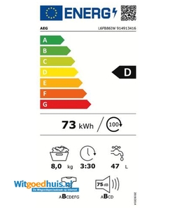 Baan oppervlakte Berg Vesuvius AEG wasmachine L6FB86IW | Witgoedhuis