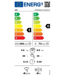 AEG L6WBN86JW wasmachine