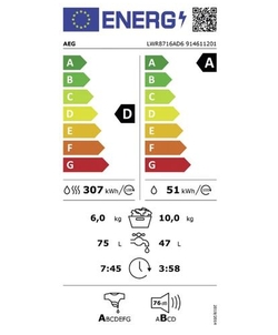 AEG LWR8716AD6 wasmachine