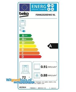 Beko FSM62320DWS NL fornuis