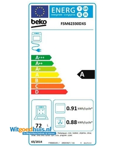 Beko FSM62330DXS NL fornuis