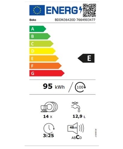 Beko BDDN36420D inbouw vaatwasser