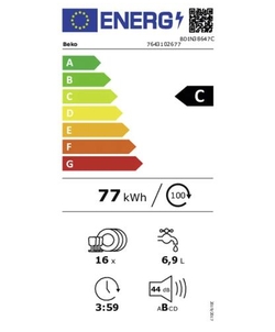 Beko BDIN38647C inbouw vaatwasser