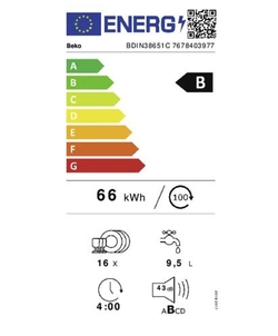 Beko BDIN38651C inbouw vaatwasser