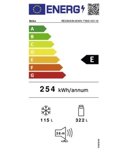 Beko RDSE465K40WN koelkast