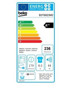 Beko B3T6823M2 wasdroger