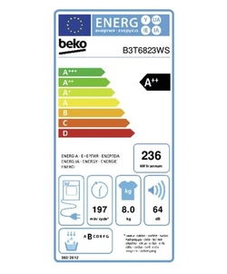 Beko B3T6823WS wasdroger