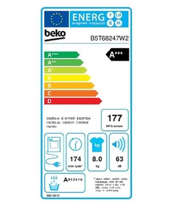 Beko B5T68247W2 wasdroger