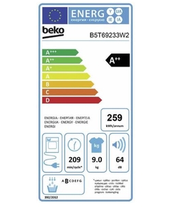 Beko B5T69233W2 wasdroger