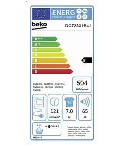 Beko DC72301BX1 wasdroger