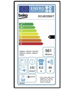 Beko DCU8235BXT wasdroger