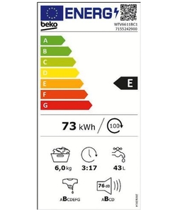 Beko WTV6611BC1 wasmachine