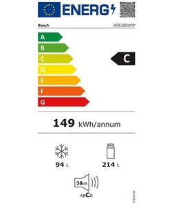 Bosch KGE36EWCP koel / vriescombinatie