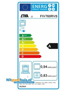 Etna FIV760RVS fornuis