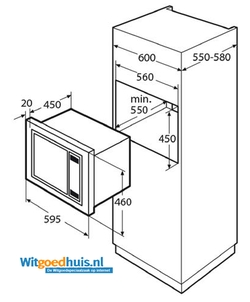 Etna CM125HRVS inbouw magnetron