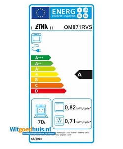 Etna OM871RVS inbouw oven