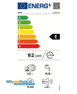 Etna VW247M inbouw vaatwasser