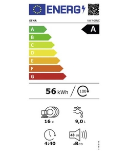 Etna VW743NC inbouw vaatwasser