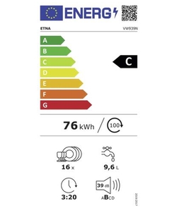 Etna VW939N inbouw vaatwasser