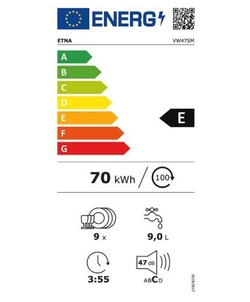 Etna VW47SM inbouw vaatwasser