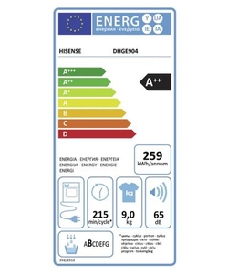 Hisense DHGE904 wasdroger