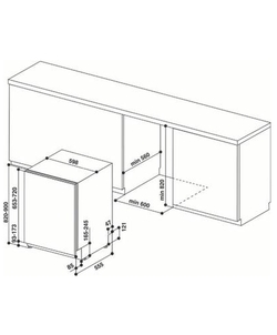 Indesit DIO3T131AFE inbouw vaatwasser