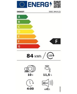 Indesit DSIC 3M19 inbouw vaatwasser