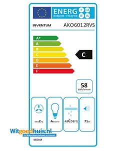 Inventum AKO6012RVS inbouw afzuigkap