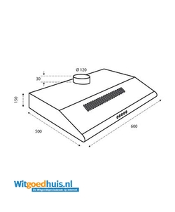 Inventum AKO6012RVS inbouw afzuigkap