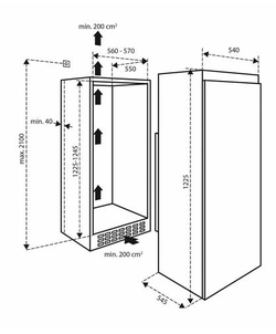 Inventum IKV1221S inbouw koelkast