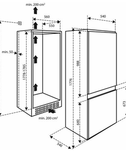 Inventum IKV1782S inbouw koelkast