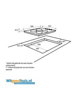 Inventum IKC6010 inbouw kookplaat