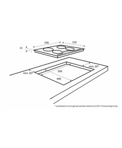 Inventum IKC6031 inbouw kookplaat