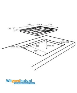 Inventum IKG6023GRVS inbouw kookplaat