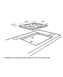 Inventum IKI6010 inbouw kookplaat