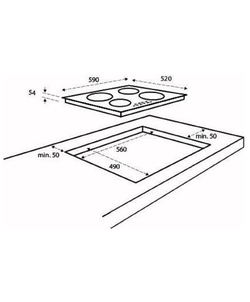 Inventum IKI6031 inbouw kookplaat