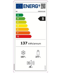 LG GBB92MCABP koelkast