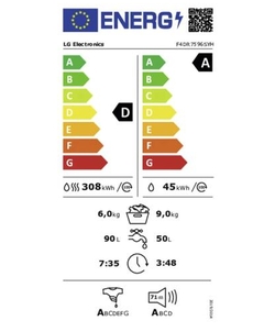 LG F4DR7596SYH wasmachine